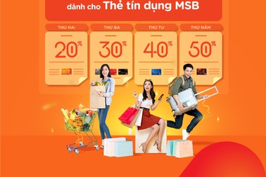 Hoàn tiền tới 50% các ngày trong tuần với thẻ quốc tế MSB