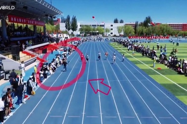 Video người quay phim chạy vượt cả vận động viên