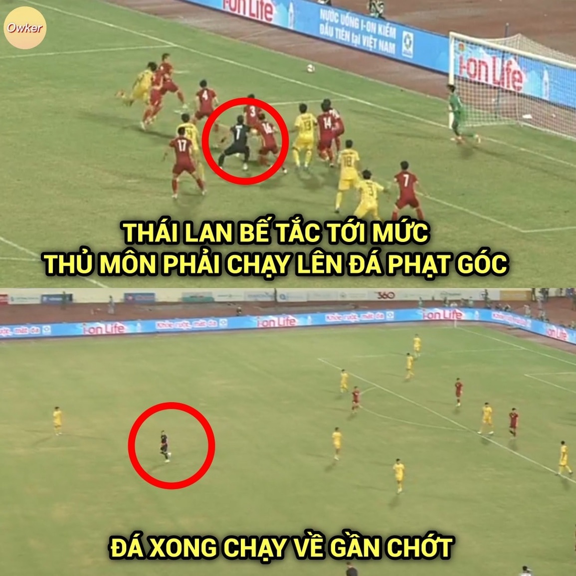 Những nỗ lực cuối cùng của U23 Thái Lan không đủ giúp đội bóng tìm được bàn gỡ hòa (Ảnh: Fandom Owker). Những nỗ lực cuối cùng của U23 Thái Lan không đủ giúp đội bóng tìm được bàn gỡ hòa (Ảnh: Fandom Owker).