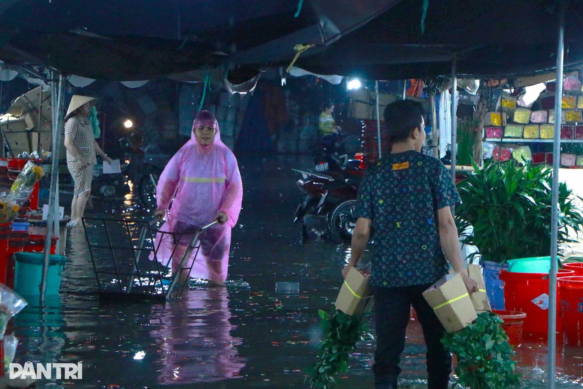 Tiểu thương chợ nông sản lớn nhất TPHCM oằn mình chống chọi triều cường - 4 Tiểu thương chợ nông sản lớn nhất TPHCM oằn mình chống chọi triều cường - 4