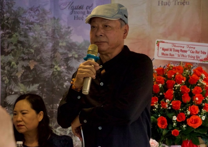 Nhà thơ Cái Văn Thái trong phát biểu trong ngày ra mắt tập trường ca.