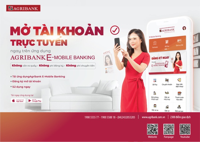 Agribank triển khai mở tài khoản trực tuyến bằng định danh điện tử (eKYC) - Ảnh 1.