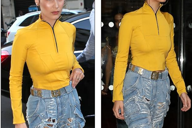 Bella Hadid mặc quần Jeans rách "chất lừ"