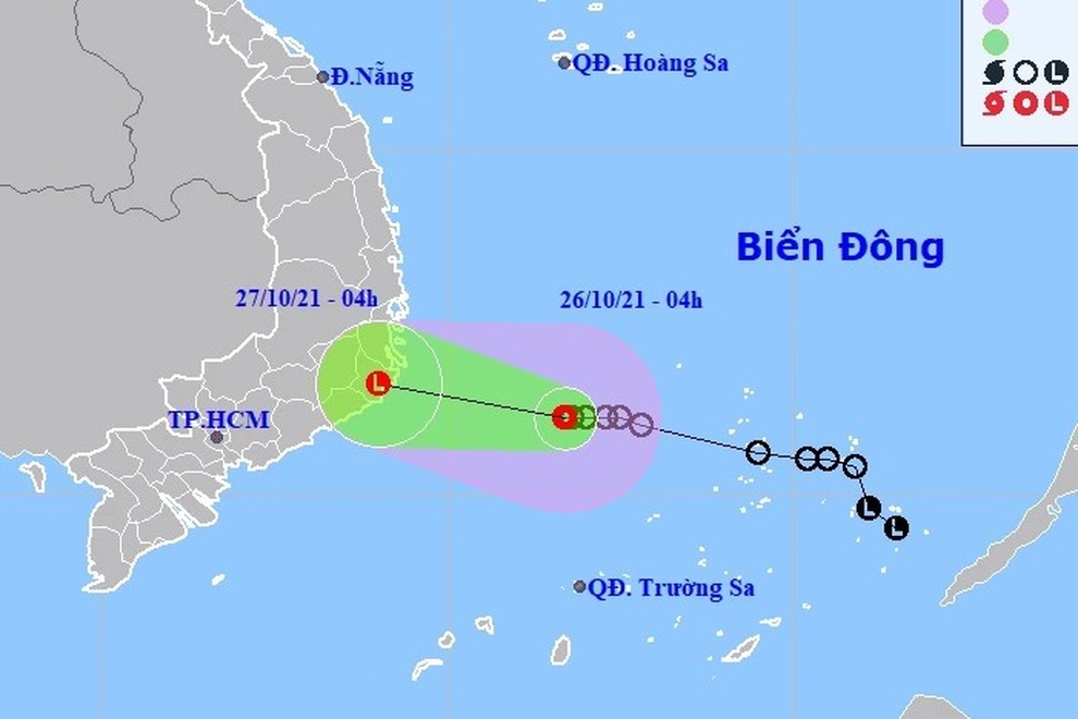 Áp thấp nhiệt đới hướng vào đất liền các tỉnh Khánh Hòa - Bình Thuận - 1 Áp thấp nhiệt đới hướng vào đất liền các tỉnh Khánh Hòa - Bình Thuận - 1