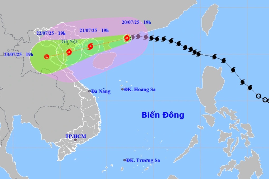 Bão Wipha giảm một cấp, giật cấp 12 vào ngày 22/7 - 1 Bão Wipha giảm một cấp, giật cấp 12 vào ngày 22/7 - 1