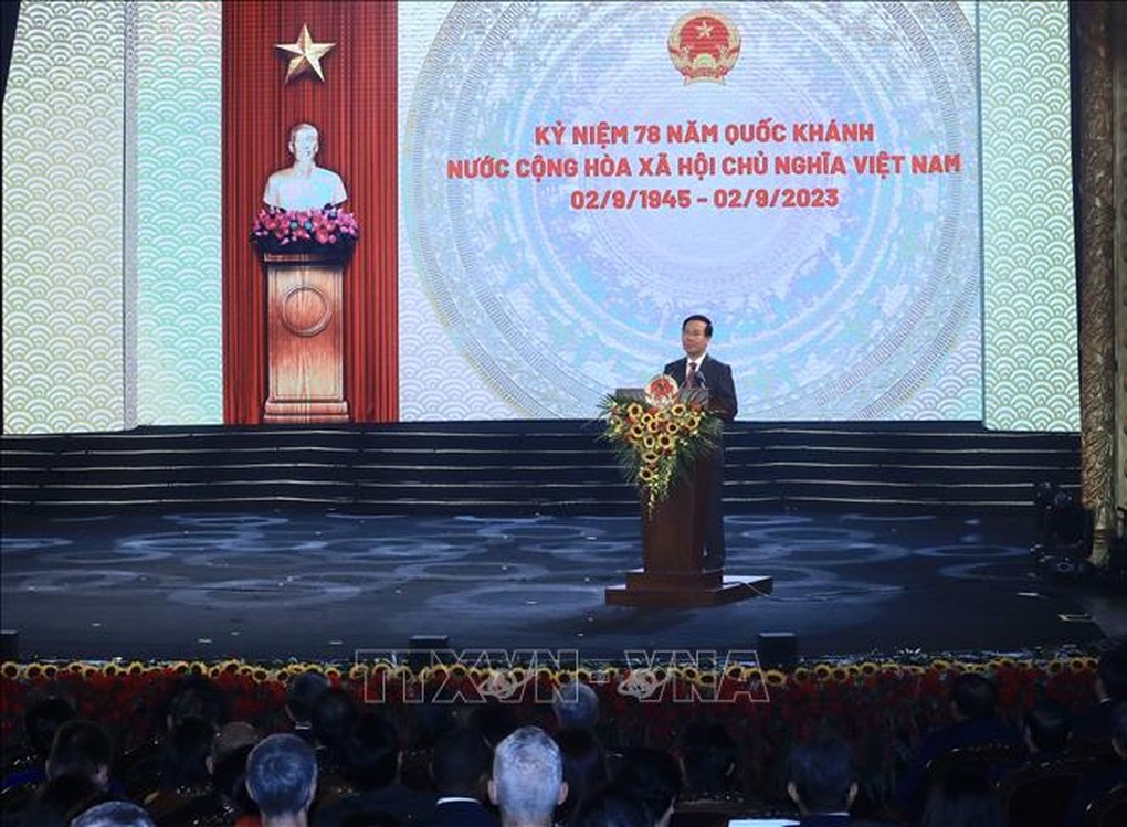 Chủ tịch nước Võ Văn Thưởng chủ trì Chương trình kỷ niệm 78 năm Quốc khánh 2/9 - 1 Chủ tịch nước Võ Văn Thưởng chủ trì Chương trình kỷ niệm 78 năm Quốc khánh 2/9 - 1