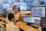 "Mắt thần" hỗ trợ CSGT điều tiết giao thông ngày cận Tết