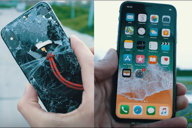 Dân mạng thi nhau thả rơi, dùng búa nện iPhone X để "thử độ bền"