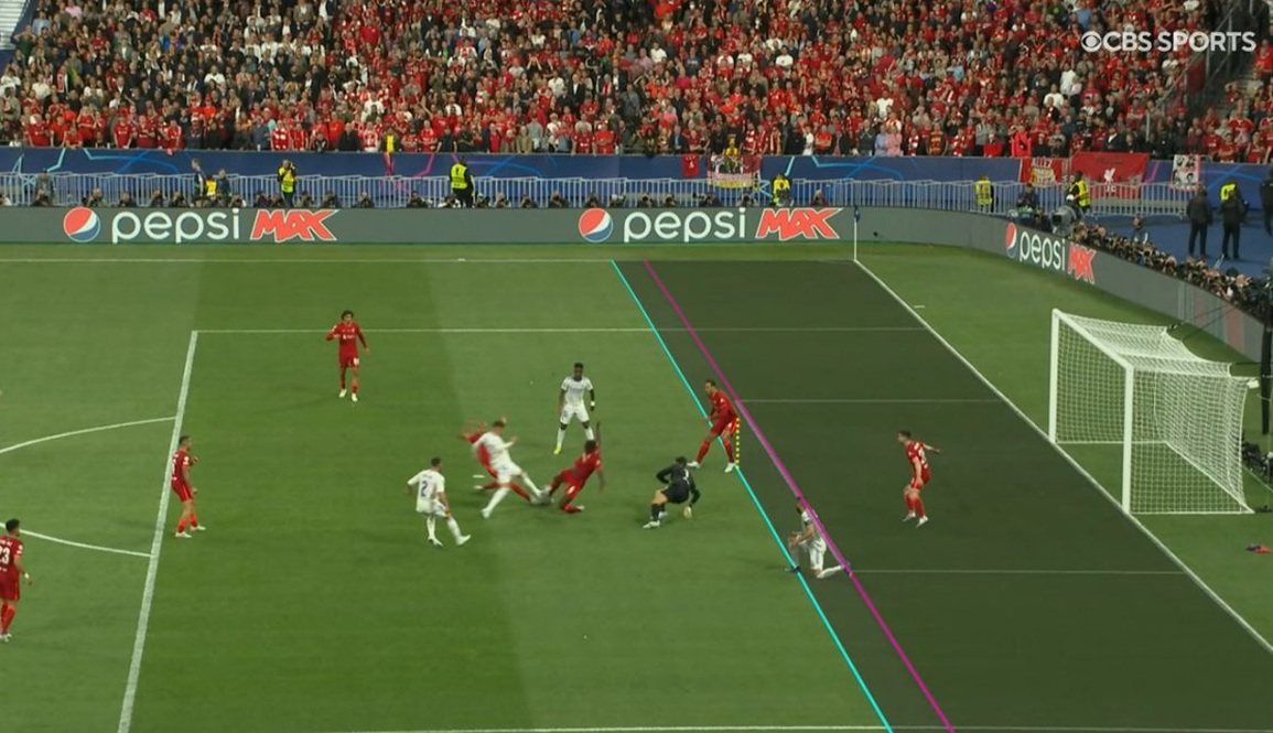 Vì sao bàn thắng của Benzema vào lưới Liverpool bị VAR từ chối? - 1 Vì sao bàn thắng của Benzema vào lưới Liverpool bị VAR từ chối? - 1