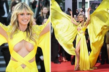 Heidi Klum bị "hớ hênh" khi đi xem phim của Trần Anh Hùng ở Cannes