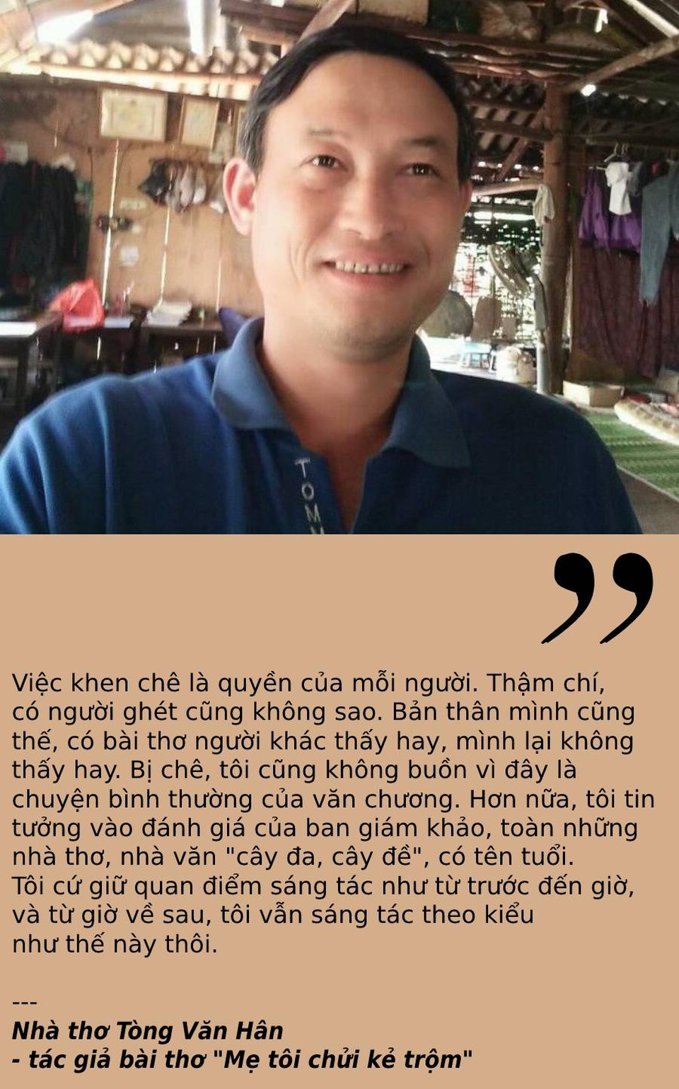 Nhờ Mẹ tôi chửi kẻ trộm, bỗng có nhiều người quan tâm thơ đến thế... - 2 Nhờ Mẹ tôi chửi kẻ trộm, bỗng có nhiều người quan tâm thơ đến thế... - 2