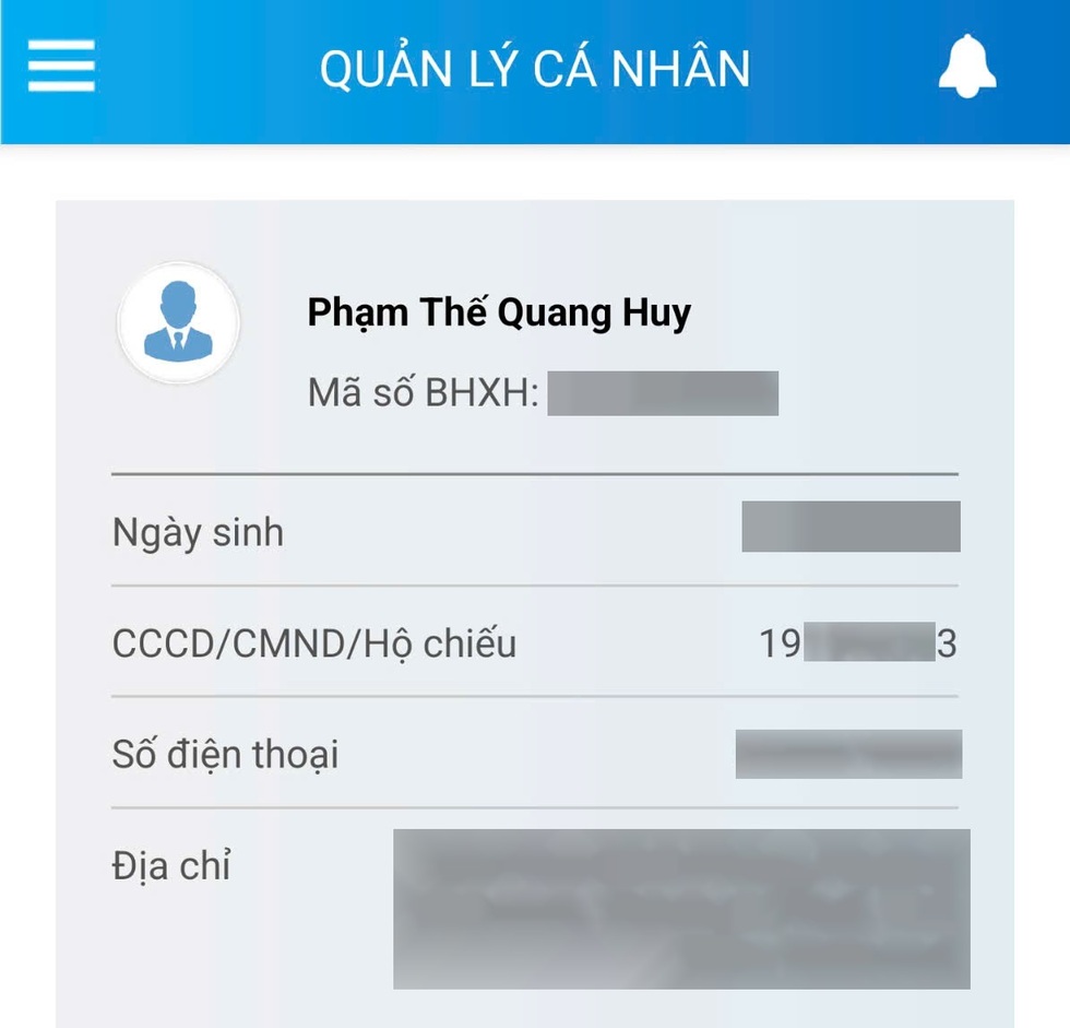 Hướng dẫn cập nhật số căn cước công dân vào ứng dụng bảo hiểm xã hội VssID - 1 Hướng dẫn cập nhật số căn cước công dân vào ứng dụng bảo hiểm xã hội VssID - 1