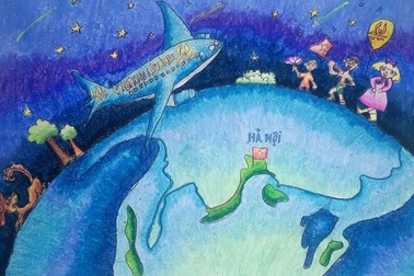 Những sắc màu tuổi thơ Hà Nội qua cuộc thi “Chúng em cùng Việt Nam Airlines cất cánh”