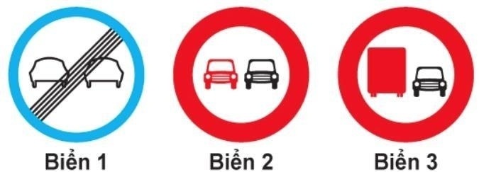 Biển nào cho phép xe ô tô con được vượt?