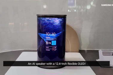 Loa thông minh với màn hình OLED bao quanh và có thể mở rộng ra khi cần