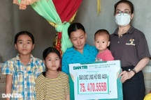 Bạn đọc Dân trí giúp đỡ 4 đứa bé mồ côi cha hơn 140 triệu đồng