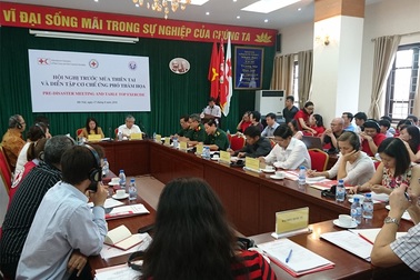 Trung ương Hội chữ thập đỏ Việt Nam diễn tập cơ chế ứng phó với thảm họa