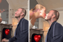 David Beckham hôn môi con gái 12 tuổi gây tranh cãi