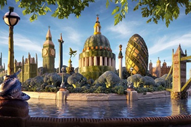 Tạo hình phong cảnh đẹp lung linh bằng... đồ ăn