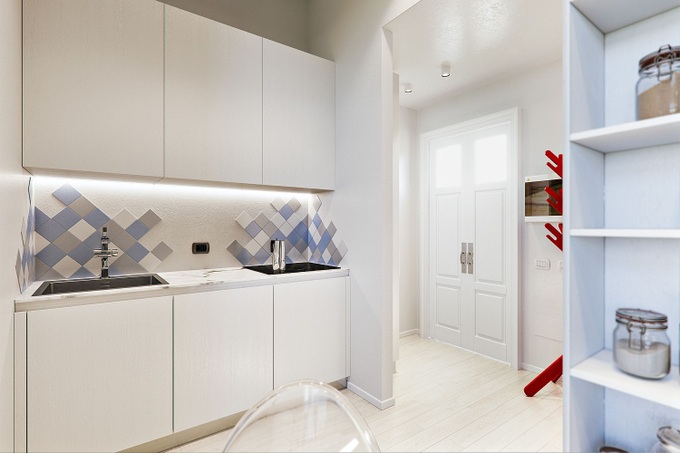 Căn hộ 29m² gây thương nhó với màu trắng tinh khôi cùng nội thất siêu tiết kiệm không gian - Ảnh 9. Căn hộ 29m² gây thương nhó với màu trắng tinh khôi cùng nội thất siêu tiết kiệm không gian - Ảnh 9.