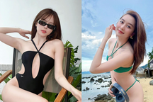 Chị em Thiều Bảo Trâm đua nhau diện bikini "đốt mắt" khán giả