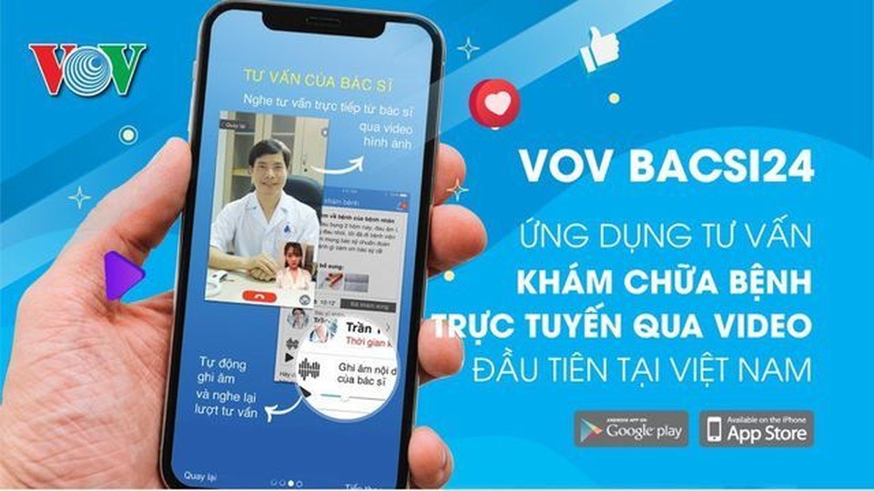 Bệnh viện Quân Y 354 khám Bệnh Trực online miễn phí trên ứng dụng VOV Bacsi24 - 1 Bệnh viện Quân Y 354 khám Bệnh Trực online miễn phí trên ứng dụng VOV Bacsi24 - 1