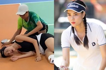 Vợ cầu thủ Mạc Hồng Quân chơi pickleball bị gãy xương đùi, hiện ra sao?