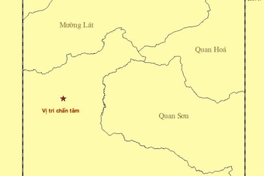 Động đất 3,9 độ Richter tại khu vực Thanh Hóa gần biên giới Việt-Lào
