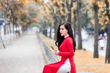 Ứng viên Hoa hậu Quý bà Châu Á thuần việt trong Quốc phục Dân tộc