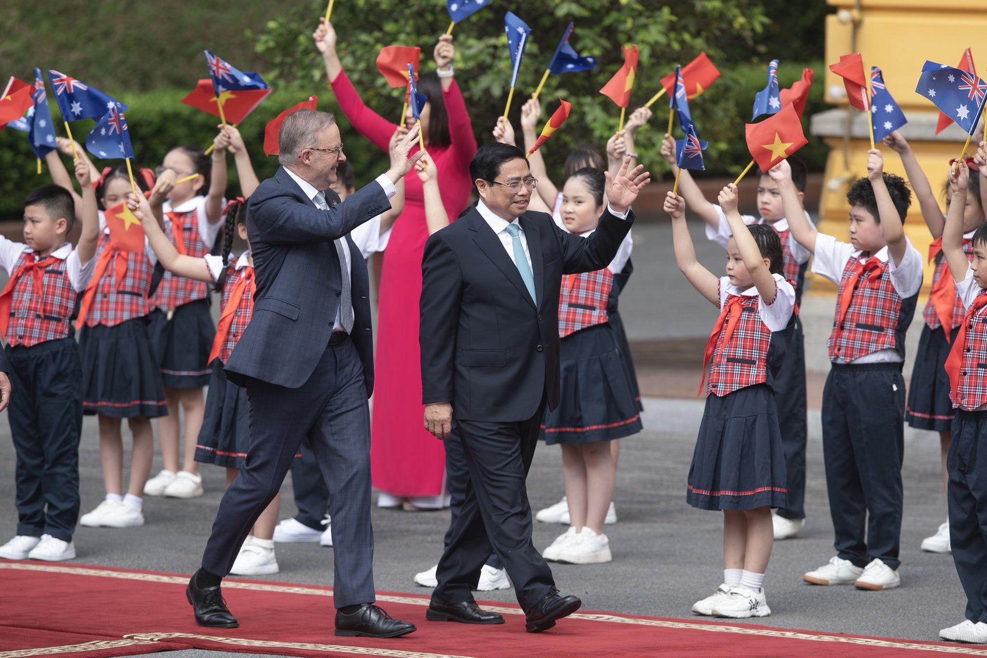 Thủ tướng Phạm Minh Chính chủ trì lễ đón Thủ tướng Australia thăm Việt Nam - 1 Thủ tướng Phạm Minh Chính chủ trì lễ đón Thủ tướng Australia thăm Việt Nam - 1