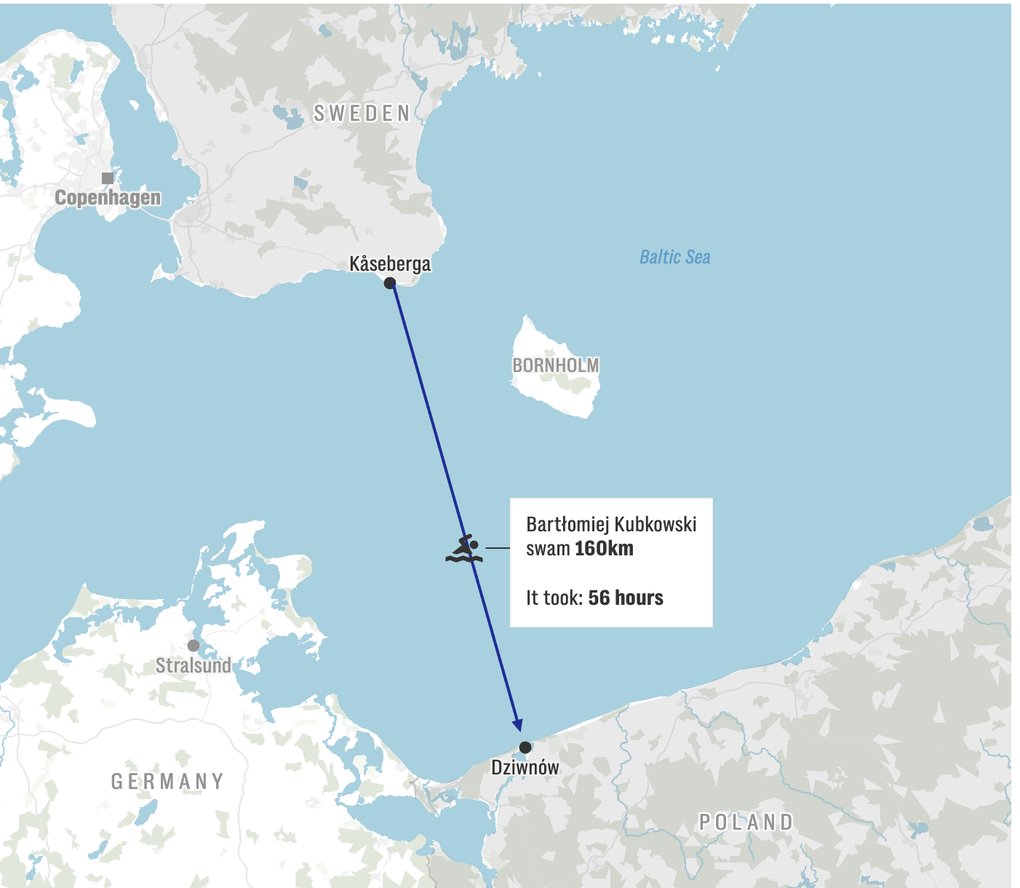 Người đàn ông Ba Lan bơi vượt biển Baltic sau 56 giờ - 2 Người đàn ông Ba Lan bơi vượt biển Baltic sau 56 giờ - 2