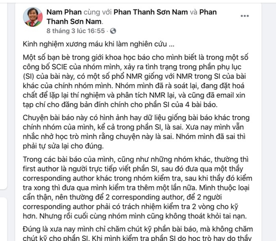 Kết luận vụ giáo sư trẻ nhất bị tố gian lận trong nghiên cứu - 2 Kết luận vụ giáo sư trẻ nhất bị tố gian lận trong nghiên cứu - 2