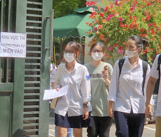 Thí sinh tham dự kỳ thi tốt nghiệp THPT 2021, đợt 1.