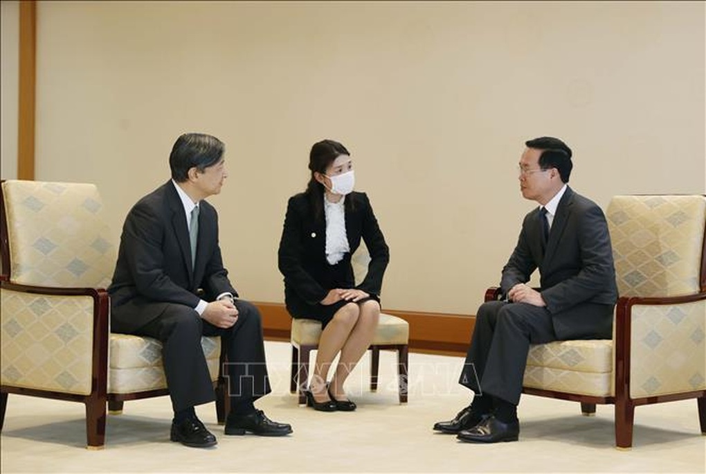 Chủ tịch nước Võ Văn Thưởng hội kiến Nhà vua Nhật Bản Naruhito - 2 Chủ tịch nước Võ Văn Thưởng hội kiến Nhà vua Nhật Bản Naruhito - 2