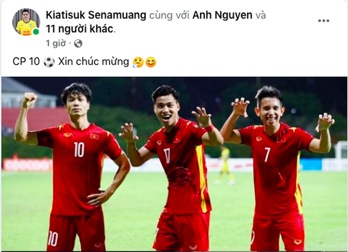 HLV Kiatisuk chúc mừng Công Phượng và đội tuyển Việt Nam - 1 HLV Kiatisuk chúc mừng Công Phượng và đội tuyển Việt Nam - 1