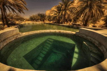 Cảnh đẹp như mơ của khách sạn ở hoang mạc