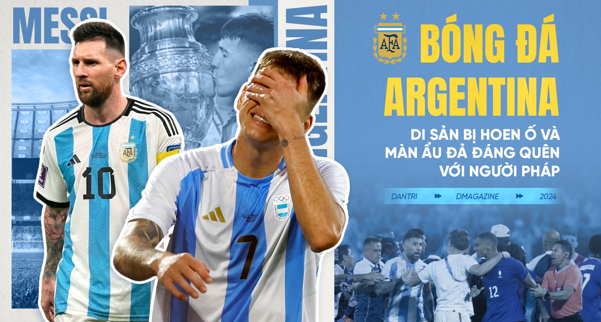 Bóng đá Argentina: Di sản bị hoen ố và màn ẩu đả đáng quên với người Pháp