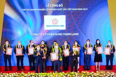 Hưng Thịnh Land được vinh danh Top 50 Doanh nghiệp lợi nhuận xuất sắc Việt Nam năm 2021