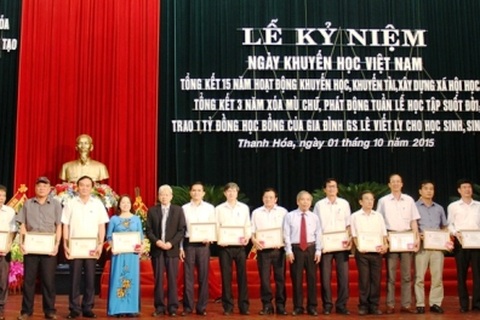 Thanh Hóa: Hơn 1.200 tỷ tiền quỹ khuyến học