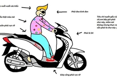 Tiêu chí chọn người yêu phải "đeo kính đen, đi xe SH" gây chú ý