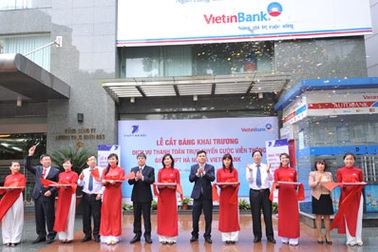 Khai trương dịch vụ thanh toán trực tuyến cước viễn thông giữa VNPT Hà Nội và VietinBank