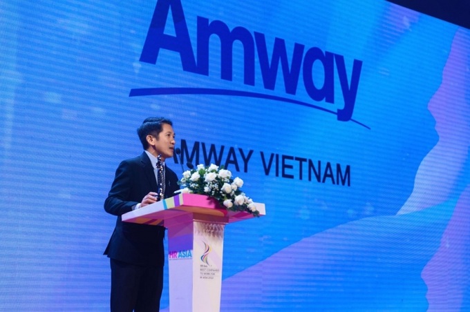 Giải thưởng này là sự ghi nhận cho sự nỗ lực và cố gắng của tập thể nhân viên Amway Việt Nam, những Amwayers đã và đang cống hiến hết mình cho những mục tiêu thành công chung của tập thể - Ông Huỳnh Thiên Triều - Tổng Giám đốc Amway Việt Nam