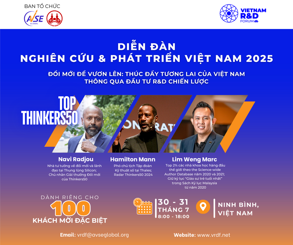 Diễn đàn RD Việt Nam 2025: Thúc đẩy tương lai bằng đổi mới sáng tạo - 1 Diễn đàn RD Việt Nam 2025: Thúc đẩy tương lai bằng đổi mới sáng tạo - 1