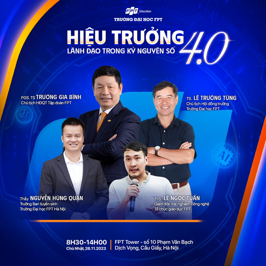 Trường Đại học FPT tổ chức hội thảo Hiệu trưởng 4.0 - Lãnh đạo trong kỷ nguyên số - 1 Trường Đại học FPT tổ chức hội thảo Hiệu trưởng 4.0 - Lãnh đạo trong kỷ nguyên số - 1