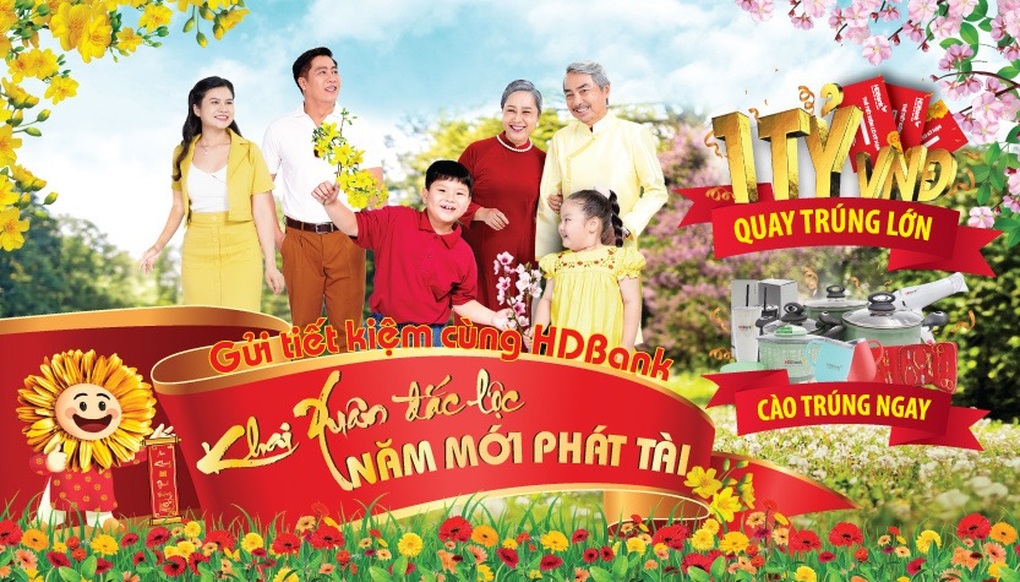HDBank tặng hơn 10 tỷ đồng cho khách hàng gửi tiết kiệm đầu xuân Giáp Thìn - 1 HDBank tặng hơn 10 tỷ đồng cho khách hàng gửi tiết kiệm đầu xuân Giáp Thìn - 1