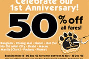 Tiger Airways giảm 50% giá vé