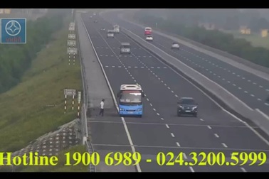Xe dừng đón khách trên cao tốc Hà Nội - Hải Phòng bị phạt 5,5 triệu đồng