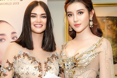 Huyền My hội ngộ hai Hoa hậu đẹp nhất thế giới tại TP.HCM