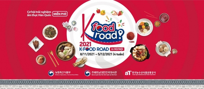 K-Food Road 2021 dành tặng 2.000 phiếu giảm giá cho những người tham gia chương trình.