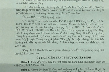Khẳng định không tát nhân viên, Phó Chủ tịch huyện kiên quyết khiếu nại "án" kỷ luật